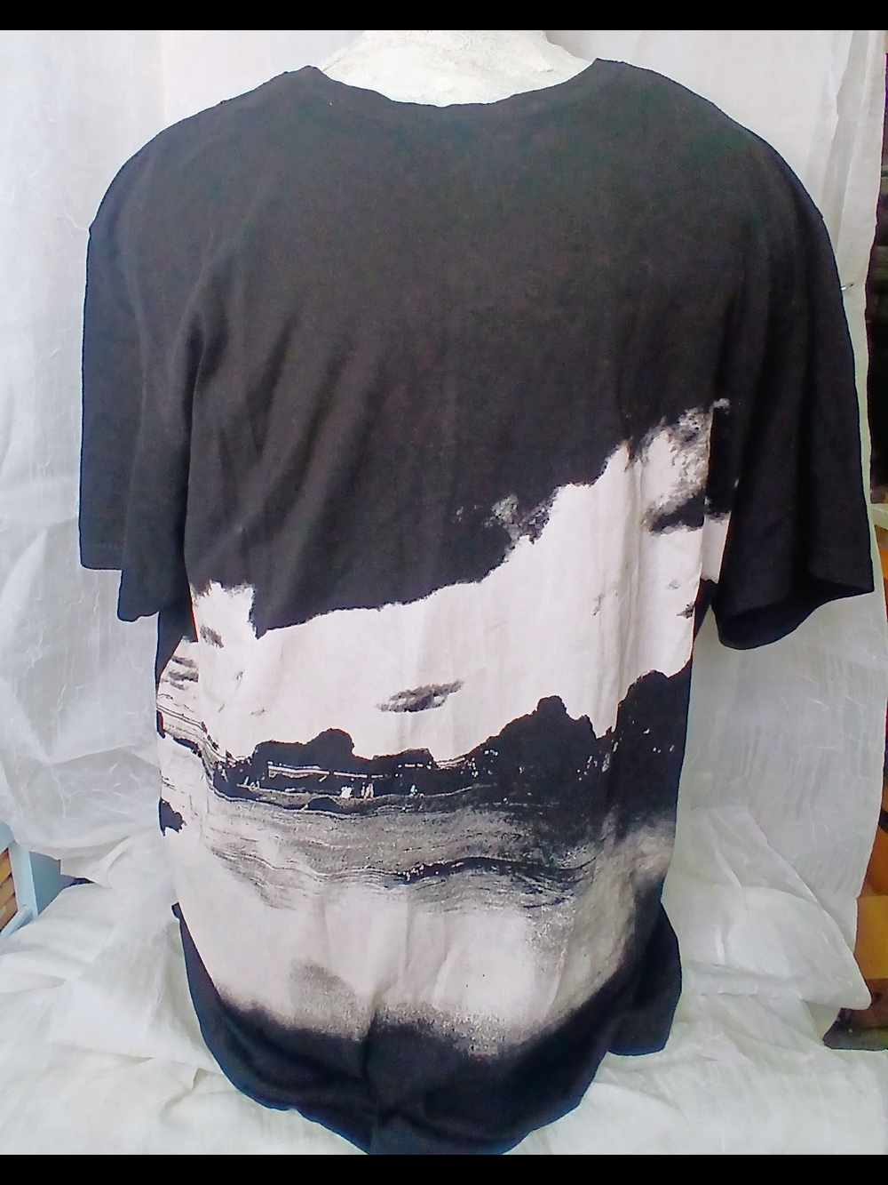 Aime Leon Dore Black and White Abstract Wash Tee